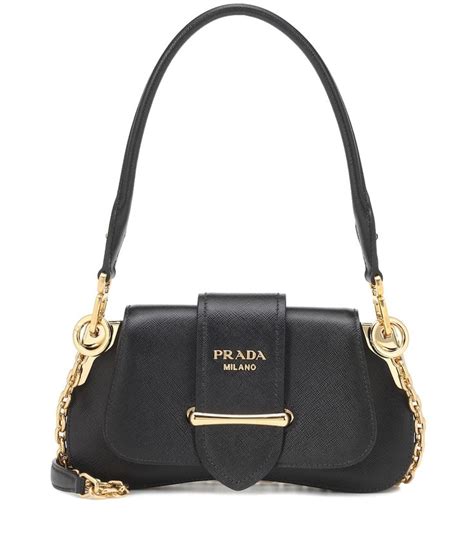 Black Saffiano Leather Prada Sidonie Bag 